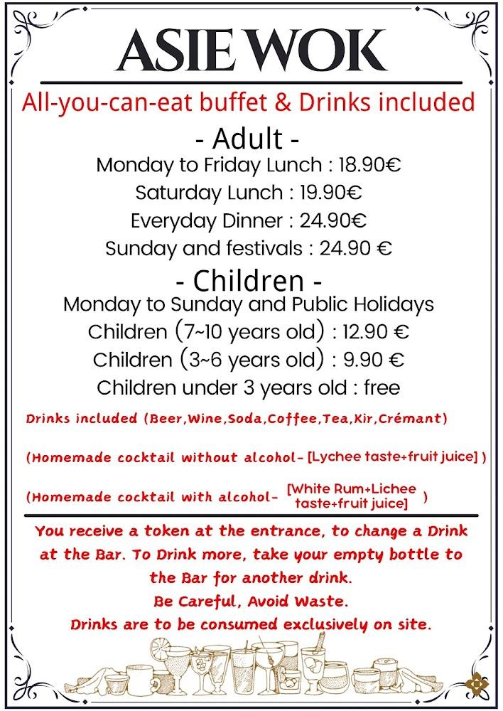 Restaurant Asie Wok - Menu Image 1
